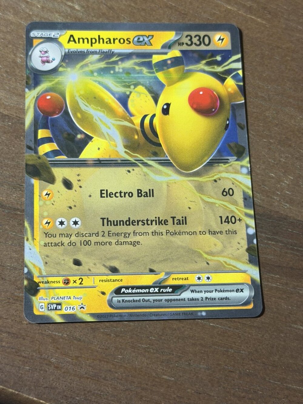 Pokemon Ampharos ex SVP 016 English Raw EX NM